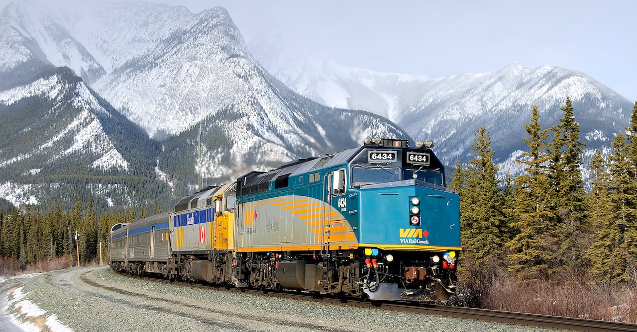 Train in the rockies